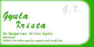 gyula krista business card